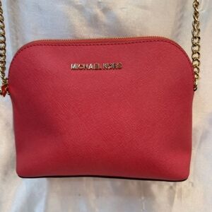 Michael Kors Large Pink Coral Jet Set Crossbody Bag